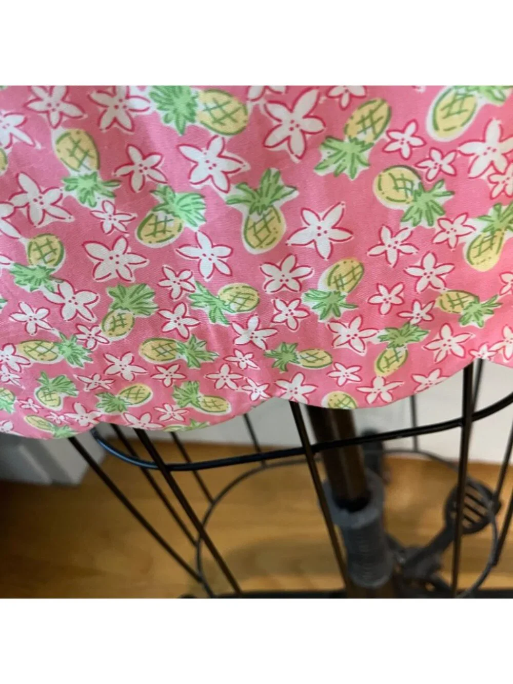 Vintage‎ Lilly Pulitzer 100% Cotton Scalloped Bottom, Pinaepple  Skirt  Size 6
